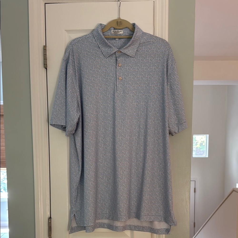 Men's Peter Millar Blue Polo Shirt
